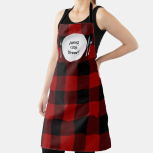 Tablier Commande Alexa sur buffalo plaid