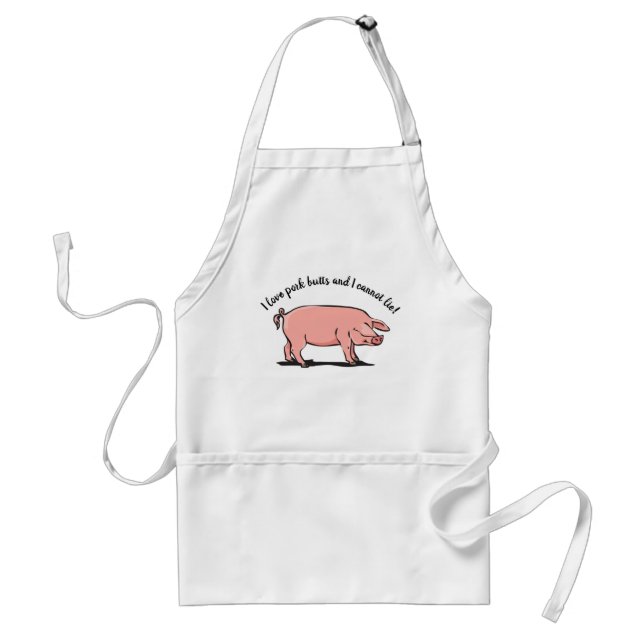 Tablier "Comme des fesses de cochon..."Apron avec cochon (Devant)