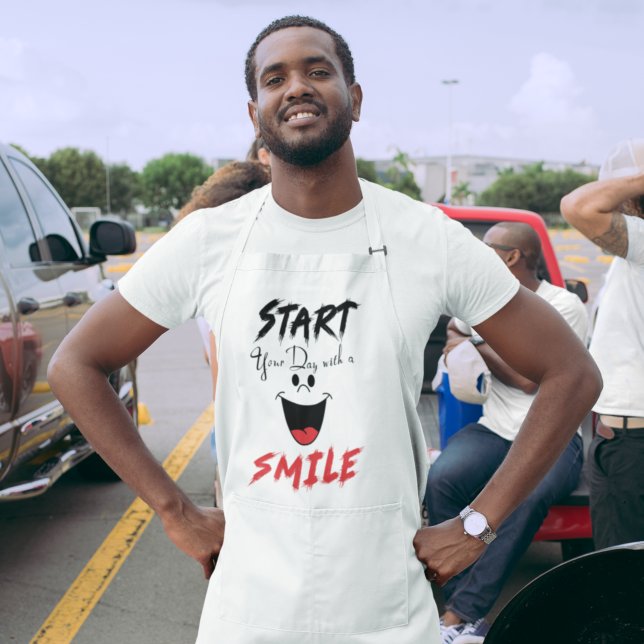 Tablier Commencez Votre Journée Avec Un Sourire (Créateur téléchargé)