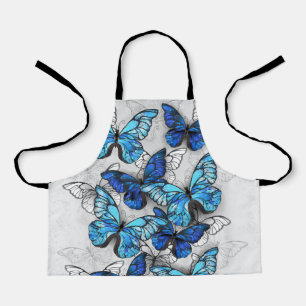 Tablier Composition des White and Blue Butterflies