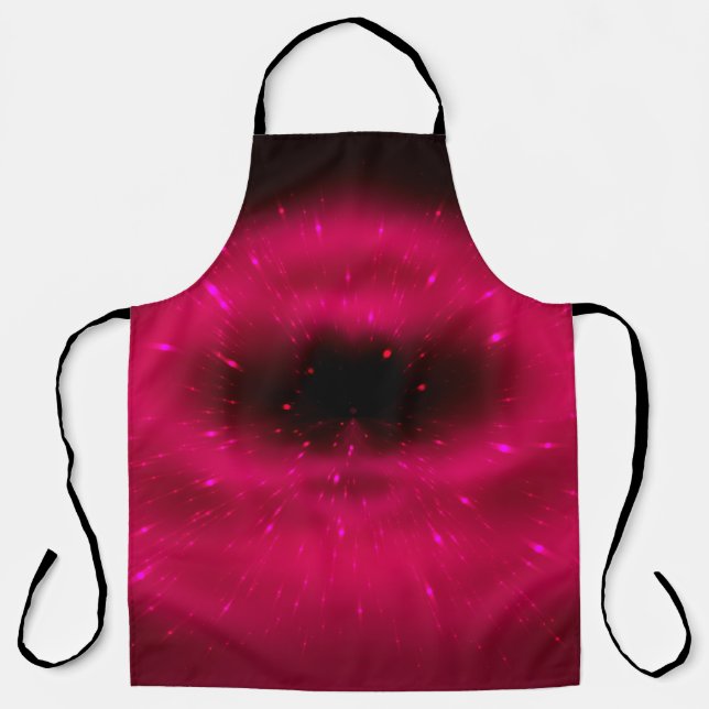 Tablier Composition fractale rose Abstraite. Explosion mag (Recto)