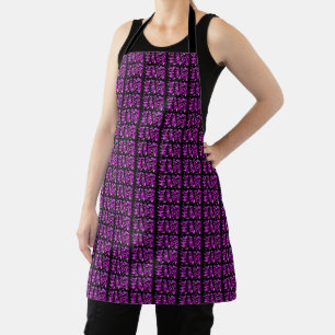 Tablier Concepteur d'art graphique mauve et noir