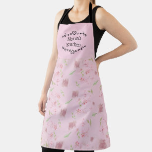 Tablier Conception cuisine Nana avec fleurs roses