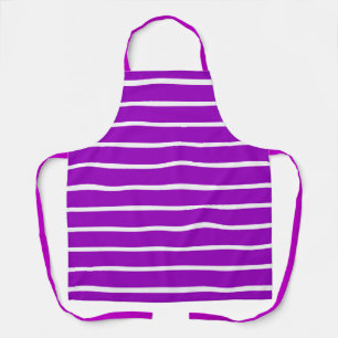 Tablier Conception de bandes violettes et blanches