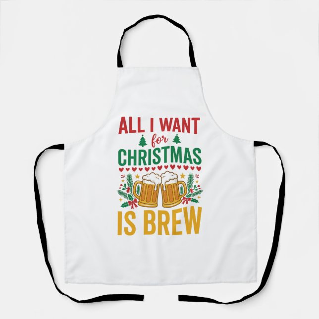 Tablier Conception de boisson de vacances Christmas Brew (Recto)