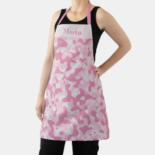Tablier Conception de camouflage rose souple