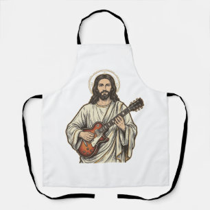 Tablier Conception de chemise à gravure de guitariste sacr