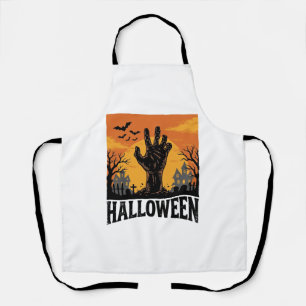 Tablier Conception de chemise à main de zombie de cimetièr