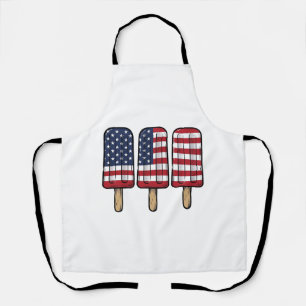 Tablier Conception de chemise de drapeau de popsicle patri