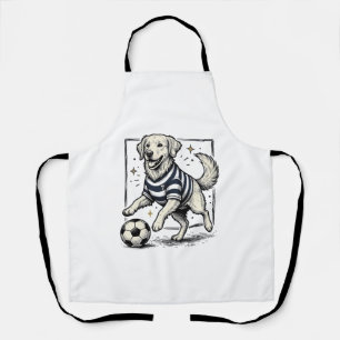 Tablier Conception de chemise de gravure de chien de footb