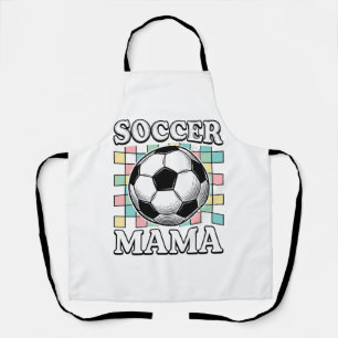 Tablier Conception de chemise de gravure de maman de footb
