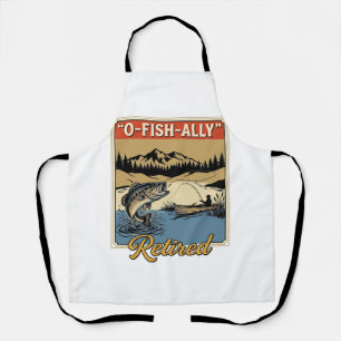 Tablier Conception de chemise de pêche vintage O-Fish-Ally