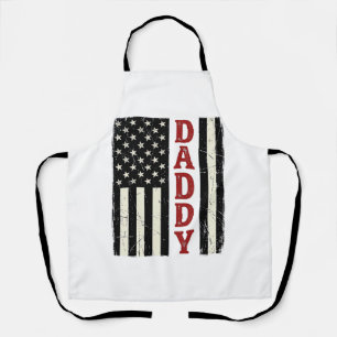 Tablier Conception de chemise Drapeau Américain Papa en dé