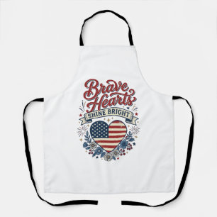 Tablier Conception de chemise florale vintage patriotique 