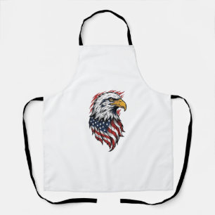 Tablier Conception de chemise vectorielle aigle patriotiqu