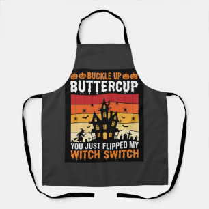 Tablier Conception de commutateur de sorcière Buckle Up Ha