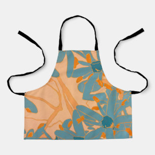 Tablier Conception de feuille contemporaine en pêche