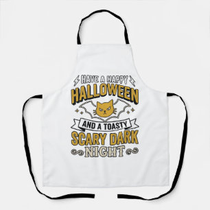 Tablier Conception de nuit sombre de chat d'Halloween anti