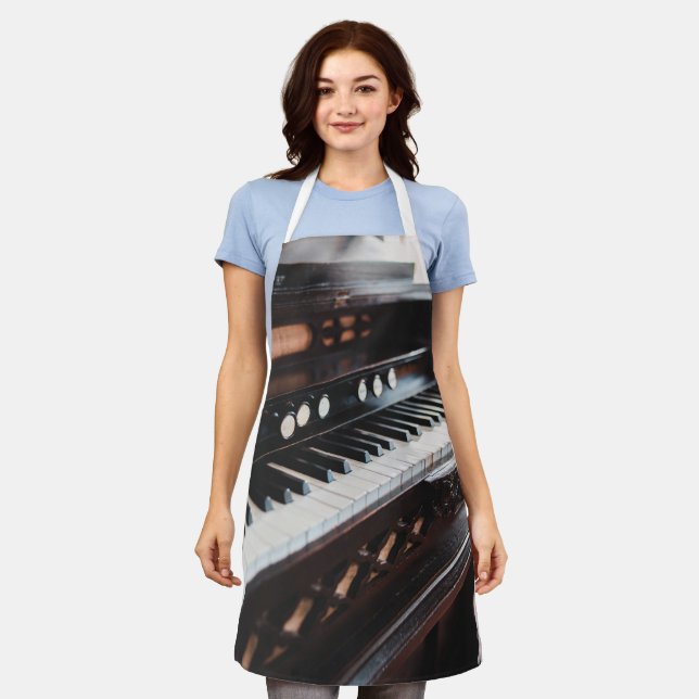 Tablier Conception de piano mignonne (Porté)
