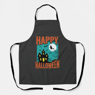 Tablier Conception de sorcière de maison hantée Halloween