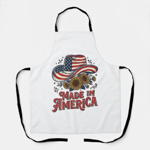 Tablier Conception de t-shirt Chapeau de Cowboy Patriotiqu