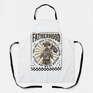 Tablier Conception de T-shirt de papa cowboy squelette vin