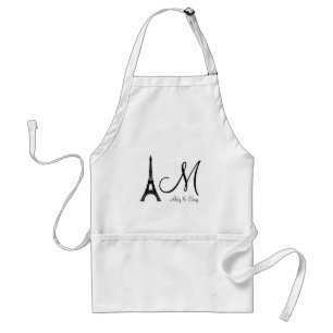 Tablier Conception de Tour Eiffel de monogramme de