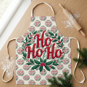 Tablier Conception de typographie de couronne de Noël Ho H