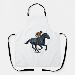 Tablier Conception de vecteur de jockey de course de cheva
