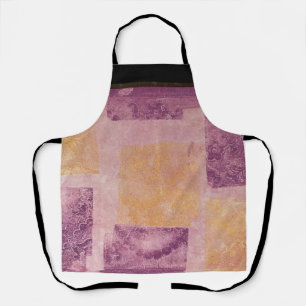 Tablier Conception encrée Carré violet et or