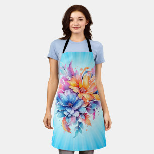 Tablier Conception Fleurs Florales Aquarelle-24683