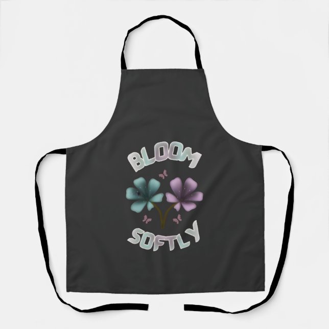 Tablier Conception florale de printemps Bloom Softly Paste (Recto)
