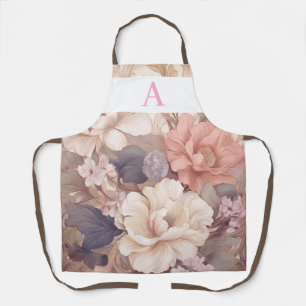 Tablier Conception florale Pastel personnalisée avec Monog