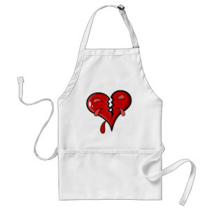 Tablier Conception Hearted cassée par bande dessinée