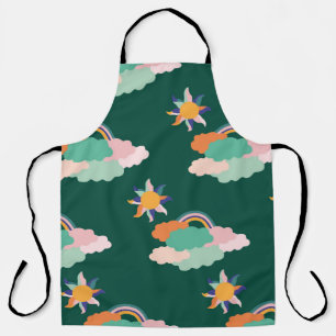 Tablier Conception motif transparente avec nuages colorés