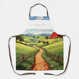 Tablier Conception personnalisée d'un chemin de ferme Pitt