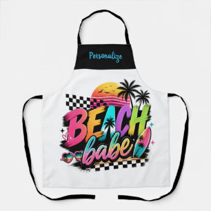 Tablier Conception personnalisée tropicale rétro de fille