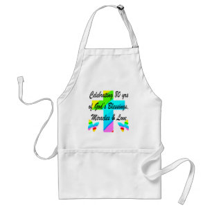 TABLIER CONCEPTION RELIGIEUSE PERSONNALISÉE POUR LE 80E AN