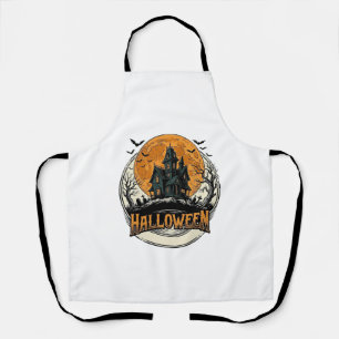 Tablier Conception vectorielle de maison hantée Halloween 