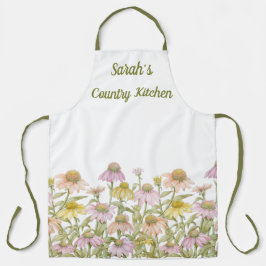 Tablier Coneflowers Watercolor