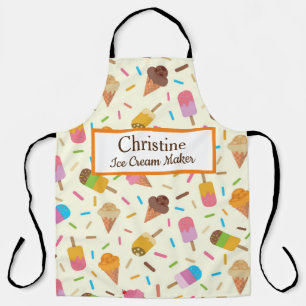 Tablier Cônes de glace et sucettes personnalisées 