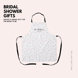 Tablier Confetti mariée rose vif moderne à être pron