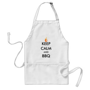 Tablier Conserver le calme et le barbecue amusant jolie Cu