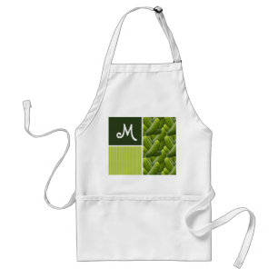 Tablier Conserves au vinaigre vertes ; Motif de conserves