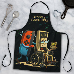 Tablier Contrôle de jeu rétro drôle de respect de vos aîné