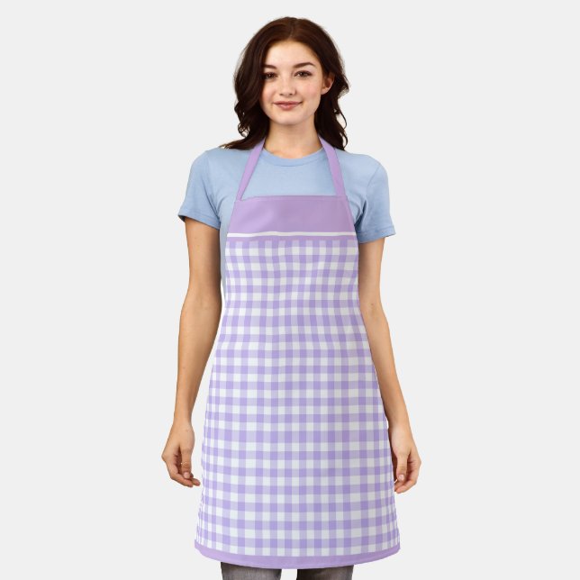 Tablier Contrôle En vichy Apron Lavande (Porté)