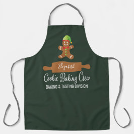 Tablier Cookie Baking Crew Funny Green Christmas