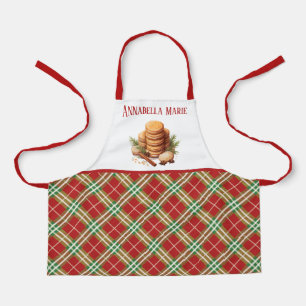 Tablier cookie de Noël plat cuisson ajouter nom aquarelle