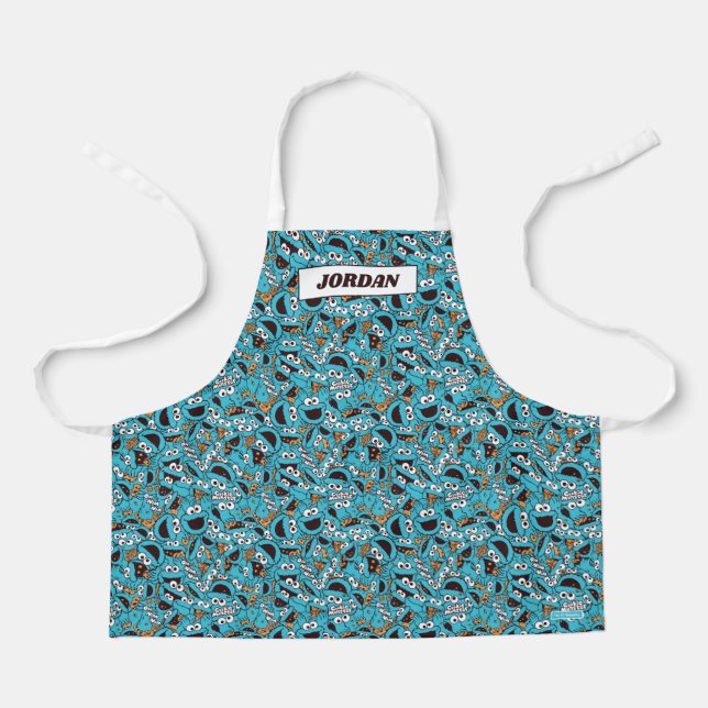 Tablier Cookie Monster | Nom Nom Nom Nom Motif (Recto)