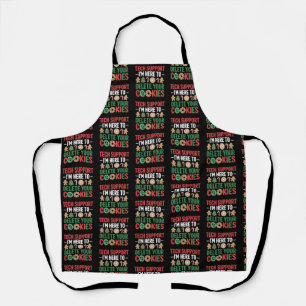 Tablier Cookies de Noël de soutien technique drôle de trav